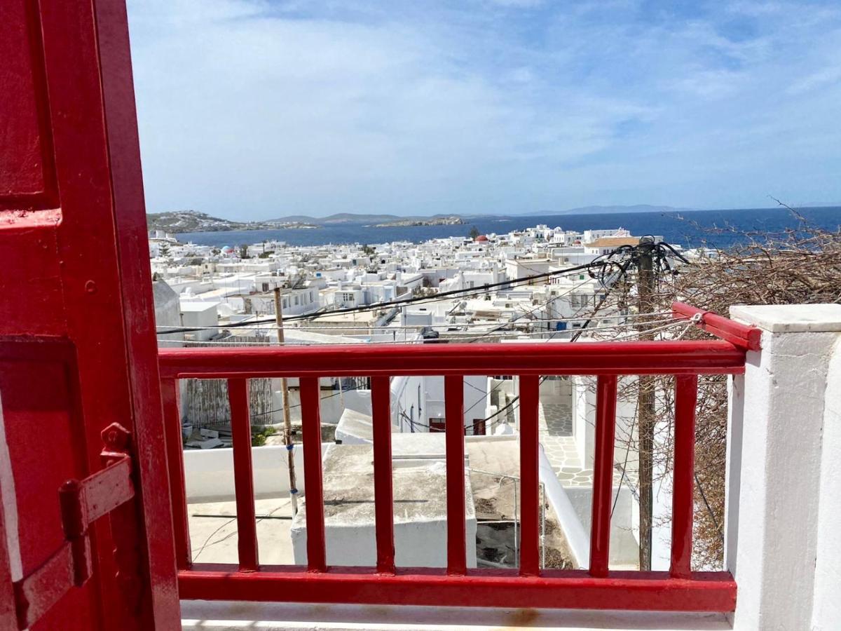 Elenitas Town House With Balcony And Sea View Lägenhet Mykonos Town Exteriör bild
