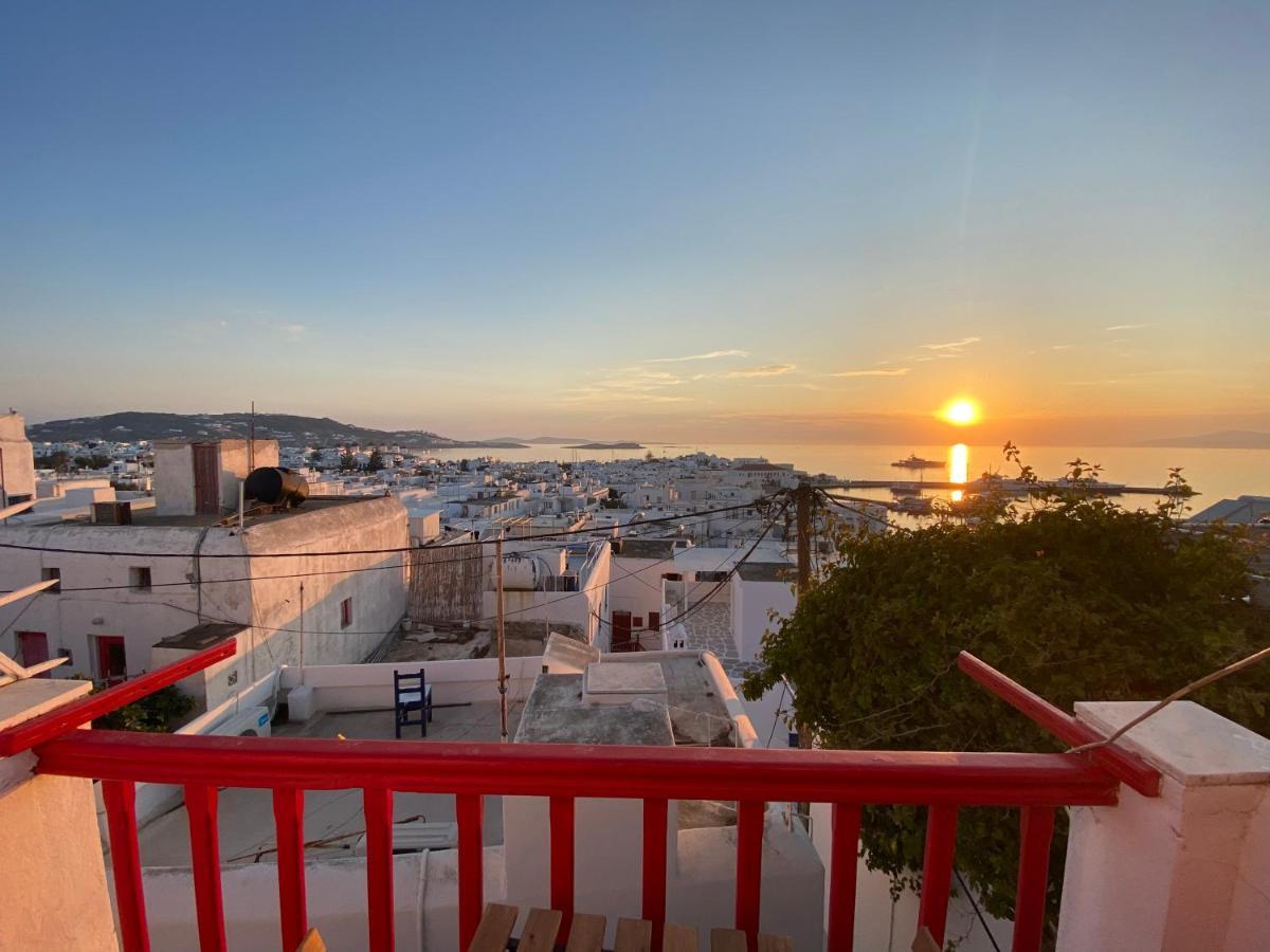 Elenitas Town House With Balcony And Sea View Lägenhet Mykonos Town Exteriör bild